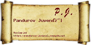 Pandurov Juvenál névjegykártya
