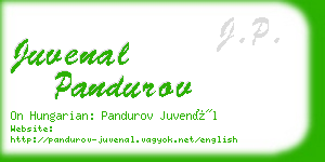 juvenal pandurov business card